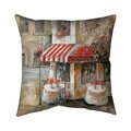 Begin Home Decor 20 x 20 in. Sunny Restaurant Terrace-Double Sided Print Indoor Pillow 5541-2020-ST3